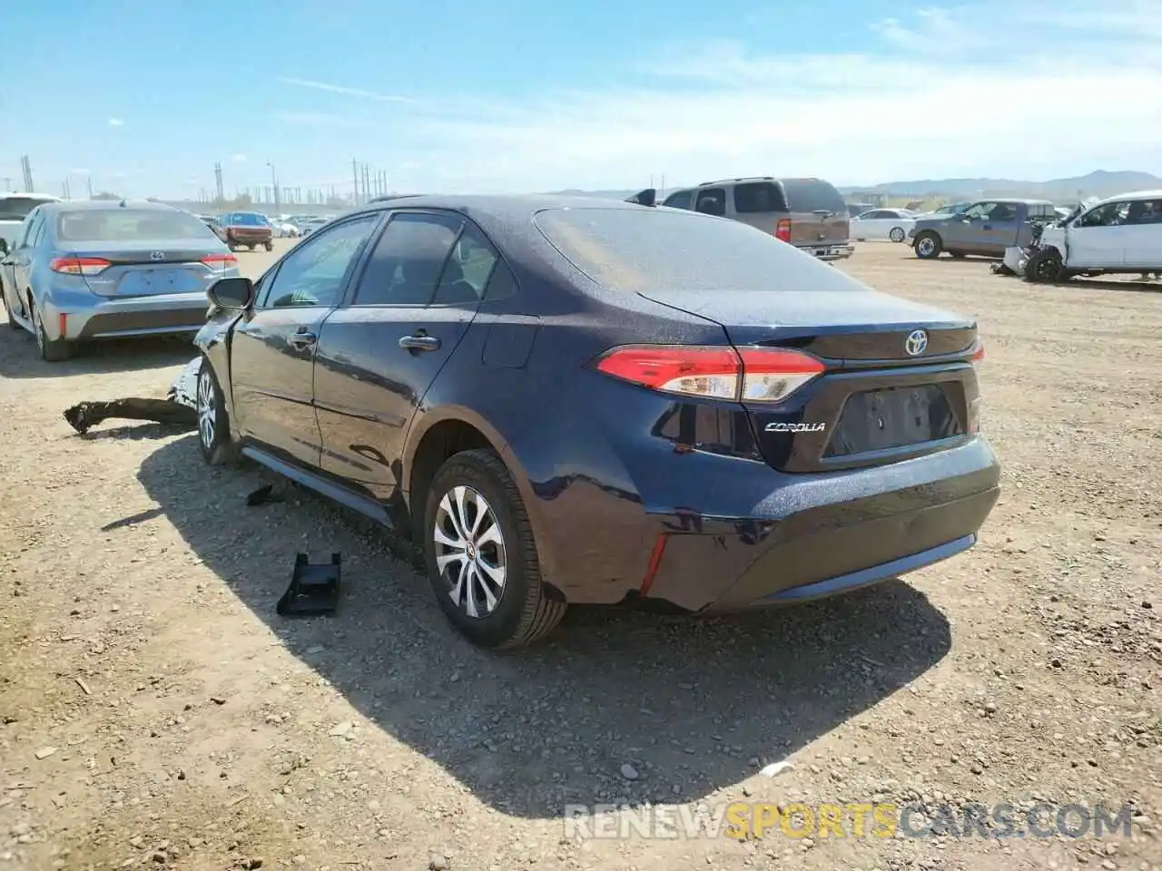 3 Photograph of a damaged car JTDEAMDE6MJ010192 TOYOTA COROLLA 2021