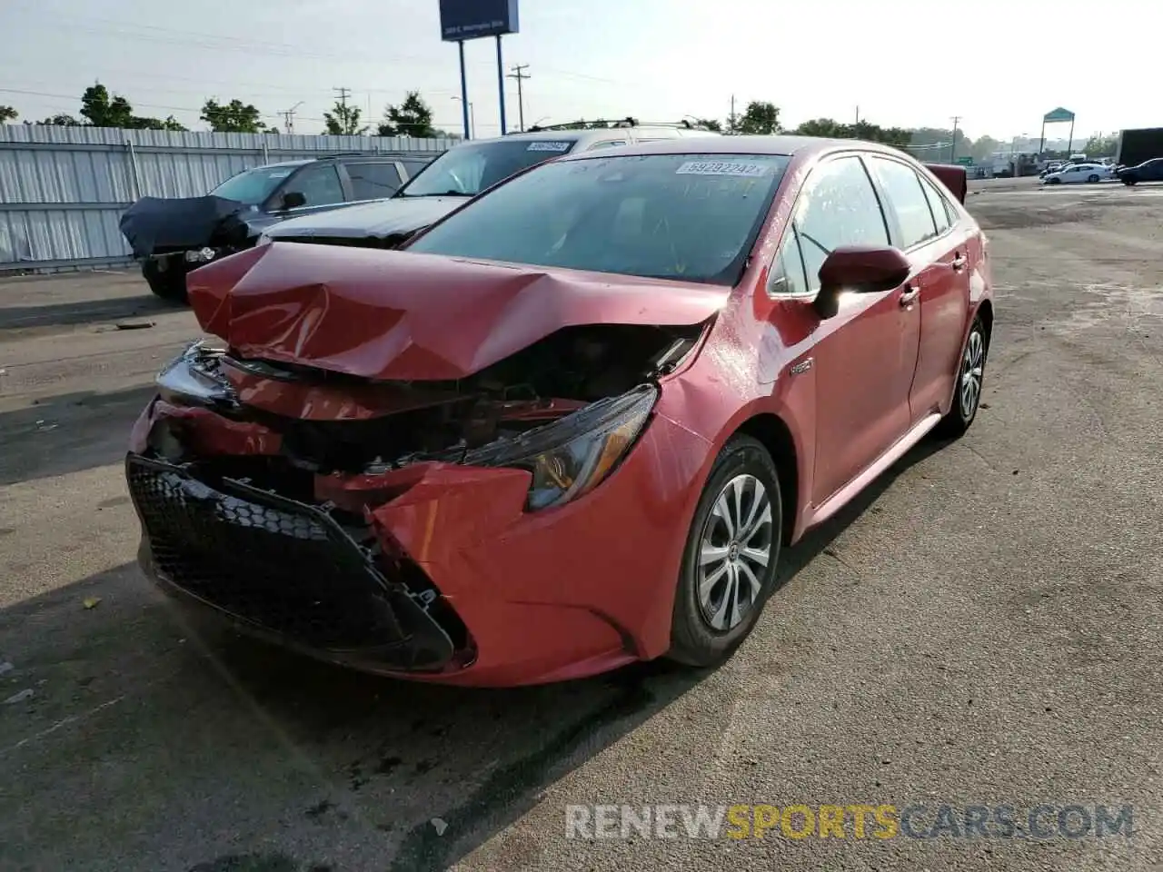 2 Photograph of a damaged car JTDEAMDE6MJ010984 TOYOTA COROLLA 2021