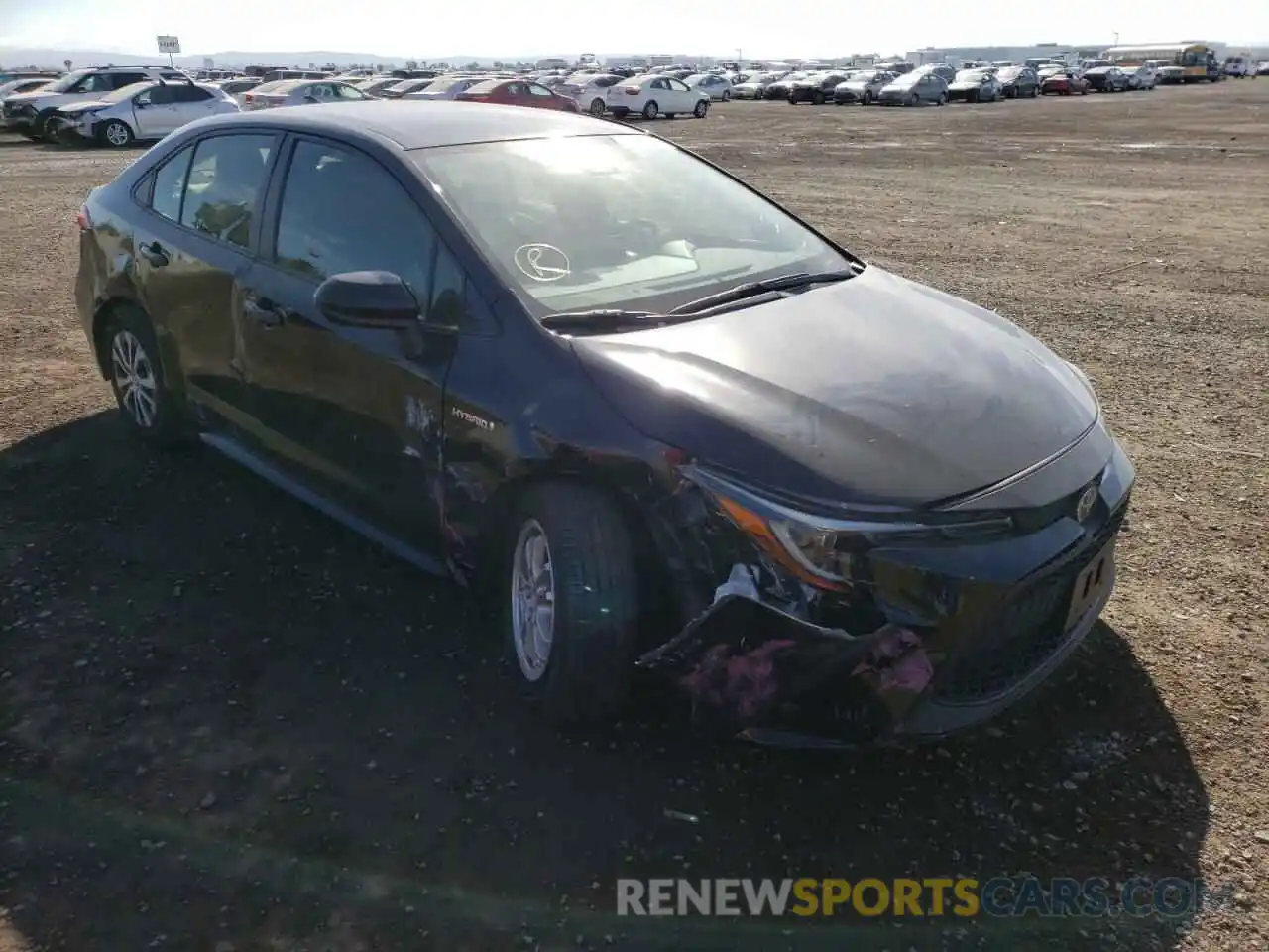 1 Photograph of a damaged car JTDEAMDE6MJ011147 TOYOTA COROLLA 2021