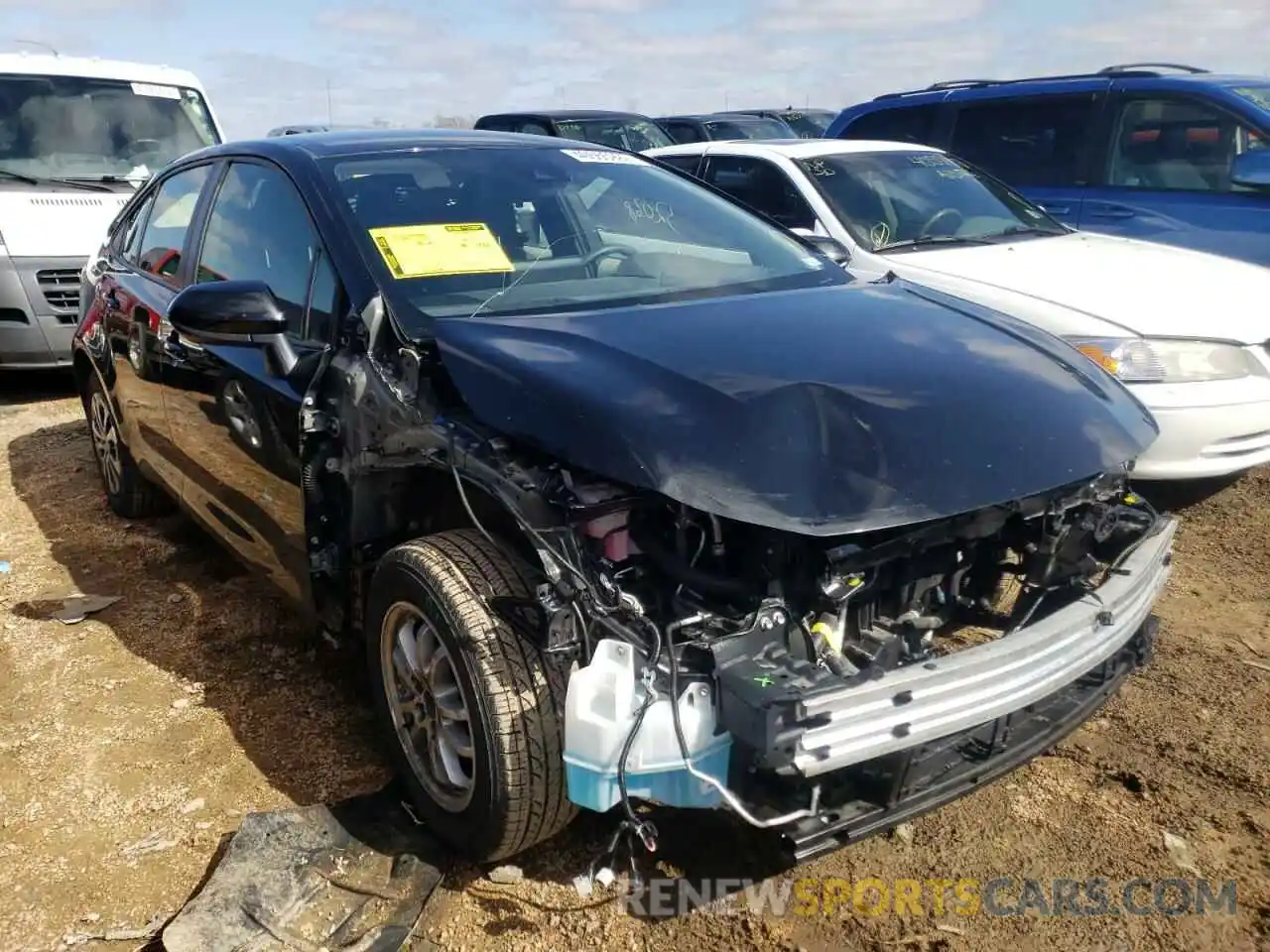 1 Photograph of a damaged car JTDEAMDE6MJ011486 TOYOTA COROLLA 2021