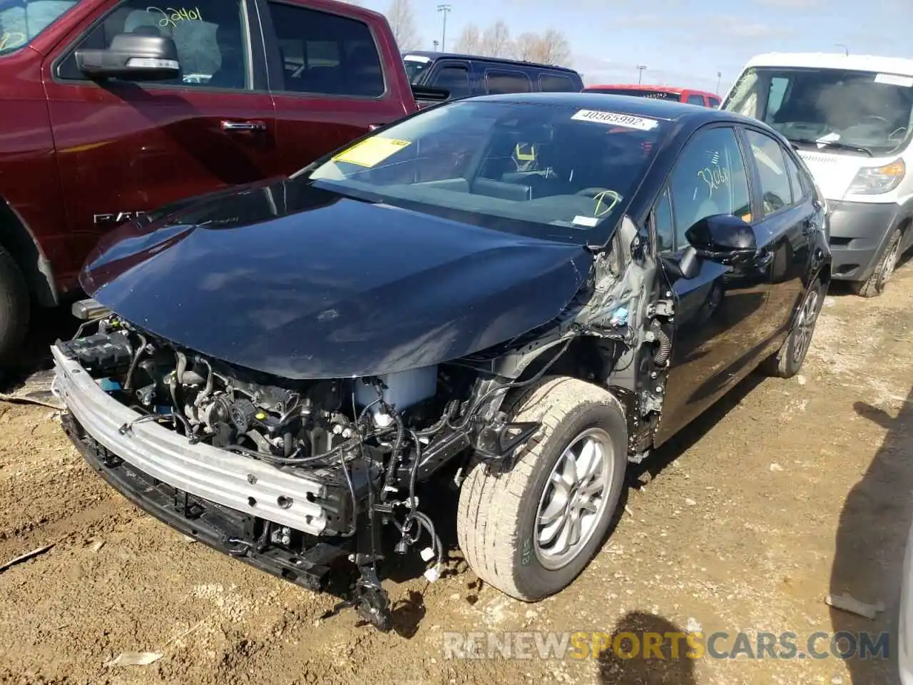 2 Photograph of a damaged car JTDEAMDE6MJ011486 TOYOTA COROLLA 2021