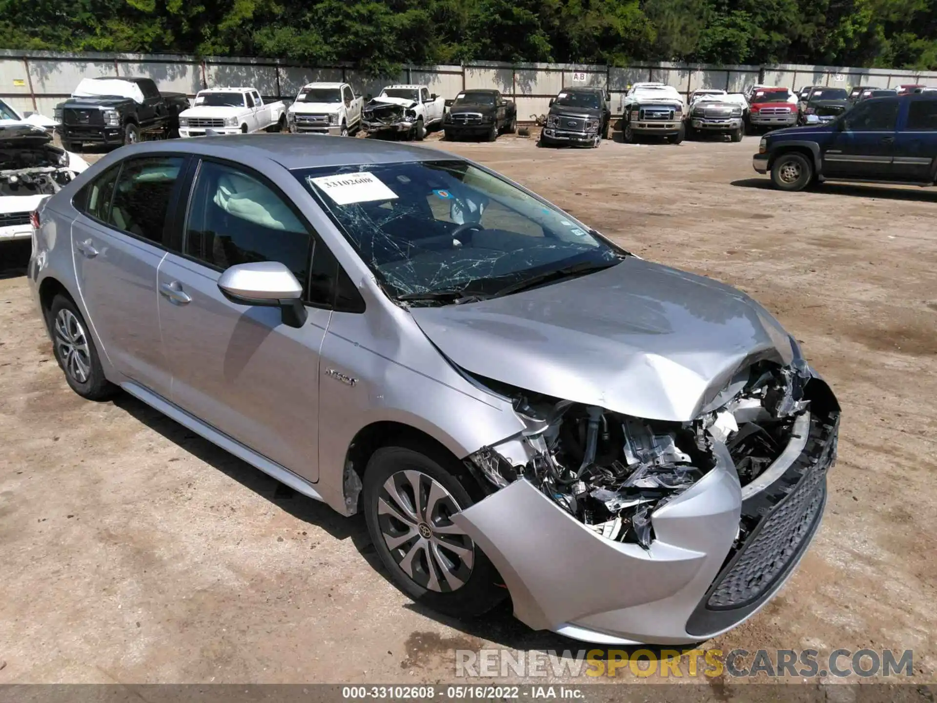 1 Photograph of a damaged car JTDEAMDE6MJ016865 TOYOTA COROLLA 2021