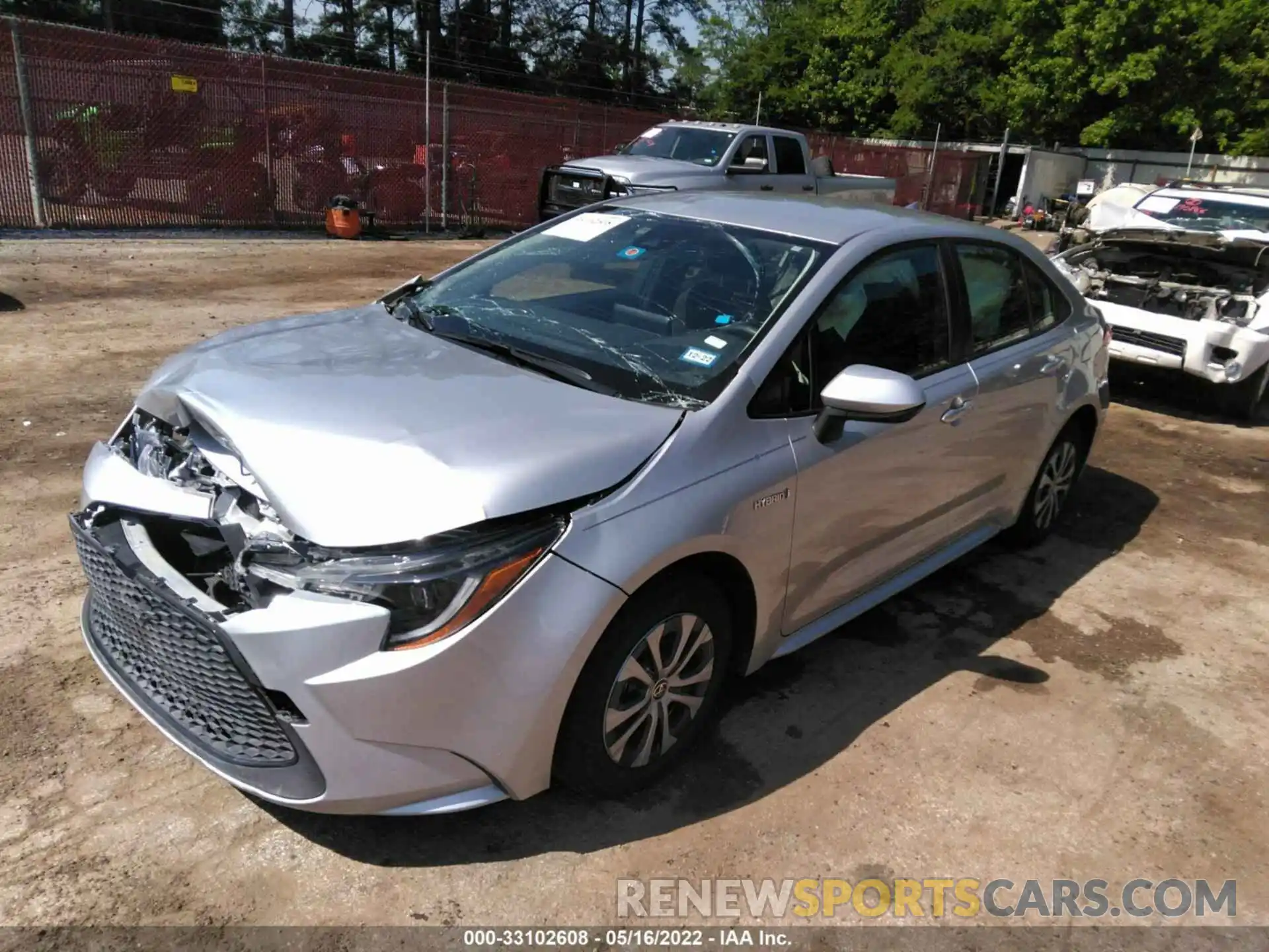 2 Photograph of a damaged car JTDEAMDE6MJ016865 TOYOTA COROLLA 2021