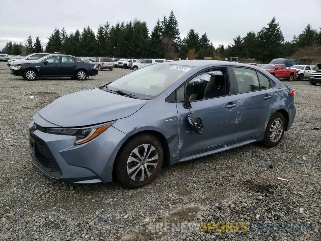 1 Photograph of a damaged car JTDEAMDE6MJ017031 TOYOTA COROLLA 2021