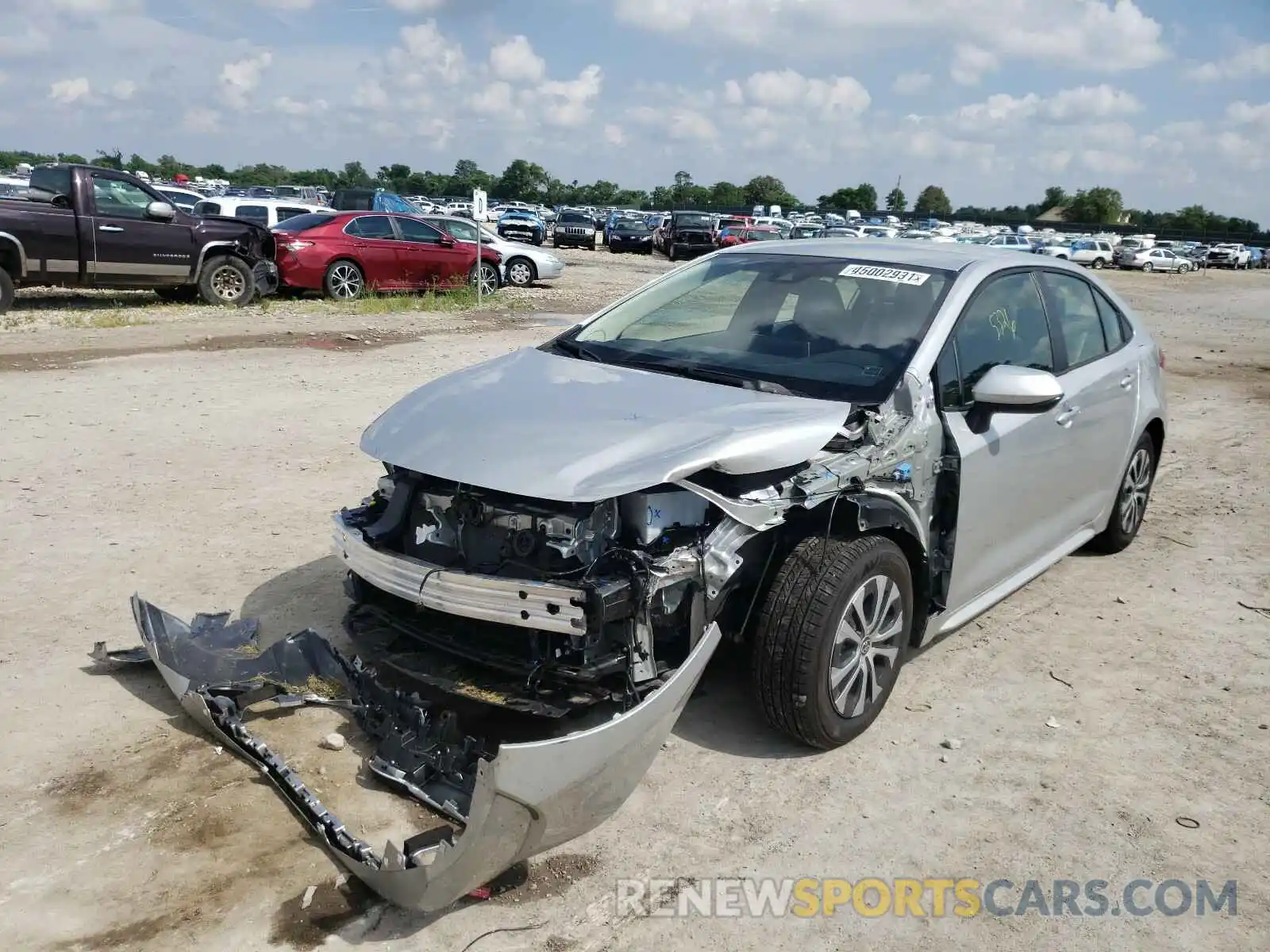 2 Photograph of a damaged car JTDEAMDE6MJ017367 TOYOTA COROLLA 2021