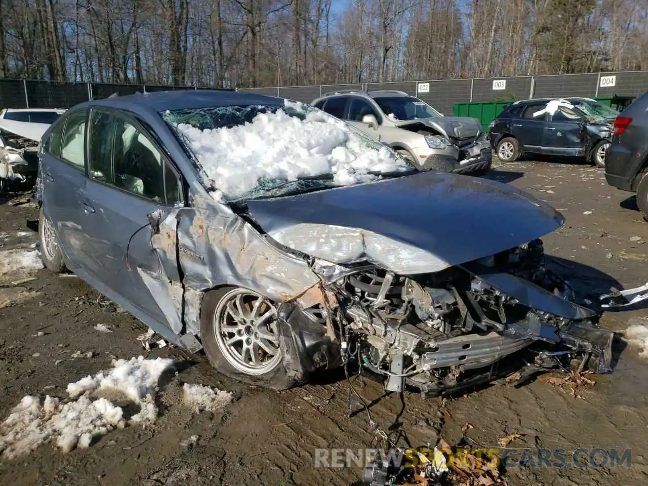 1 Photograph of a damaged car JTDEAMDE6MJ018261 TOYOTA COROLLA 2021