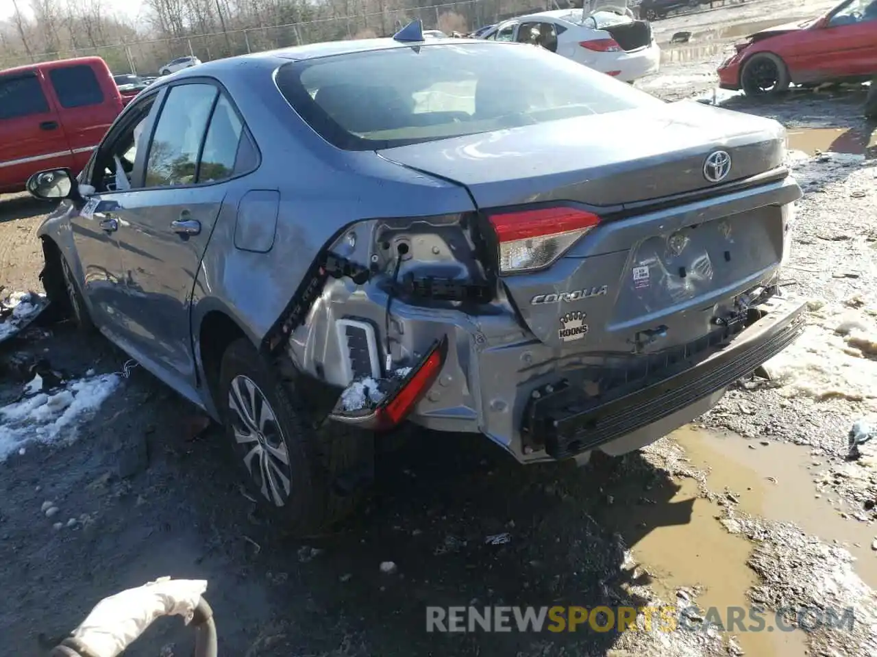 3 Photograph of a damaged car JTDEAMDE6MJ018261 TOYOTA COROLLA 2021