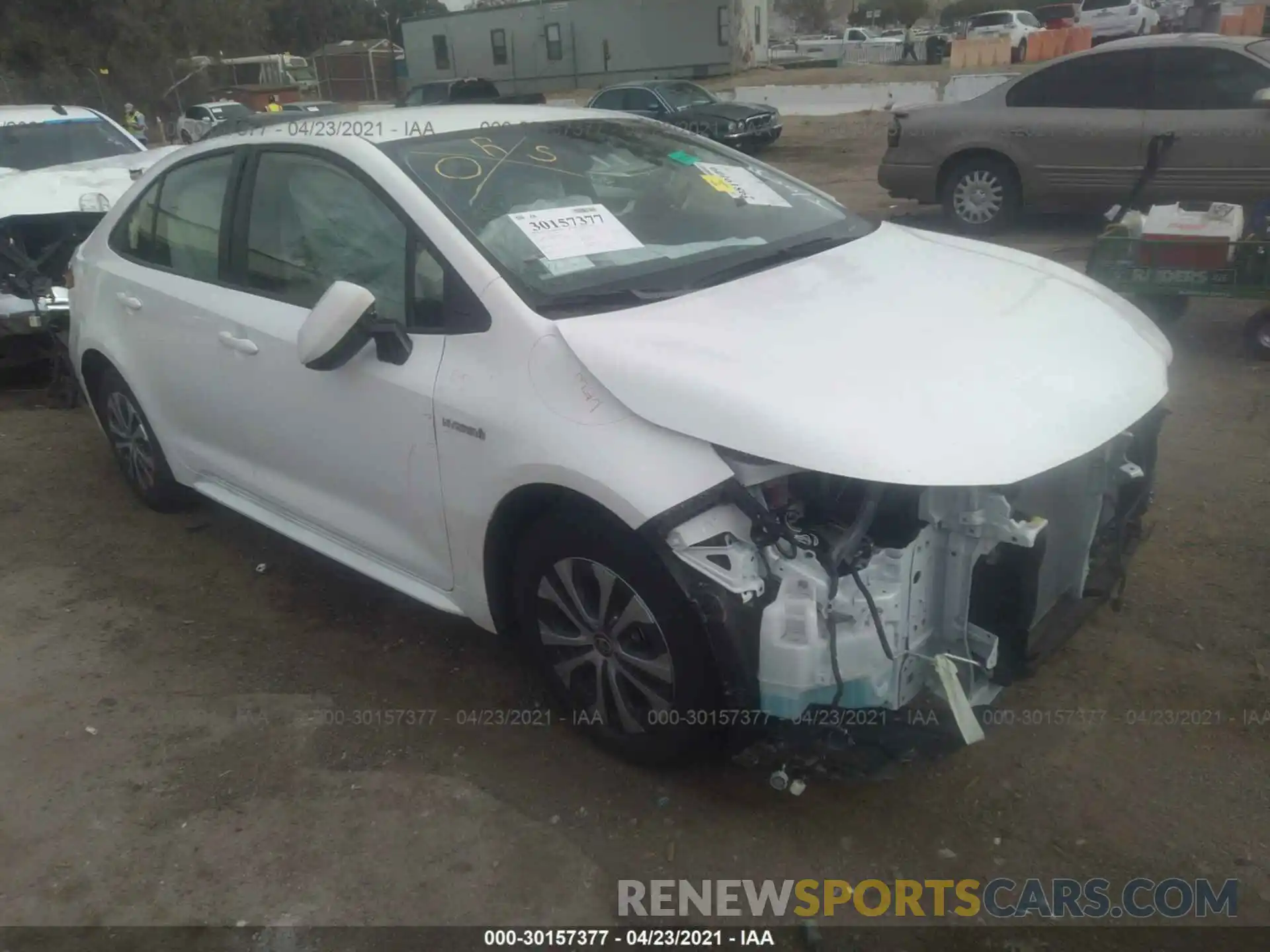 1 Photograph of a damaged car JTDEAMDE6MJ018860 TOYOTA COROLLA 2021