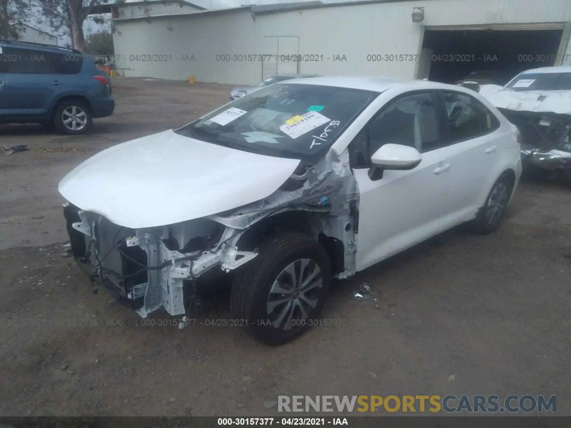 2 Photograph of a damaged car JTDEAMDE6MJ018860 TOYOTA COROLLA 2021