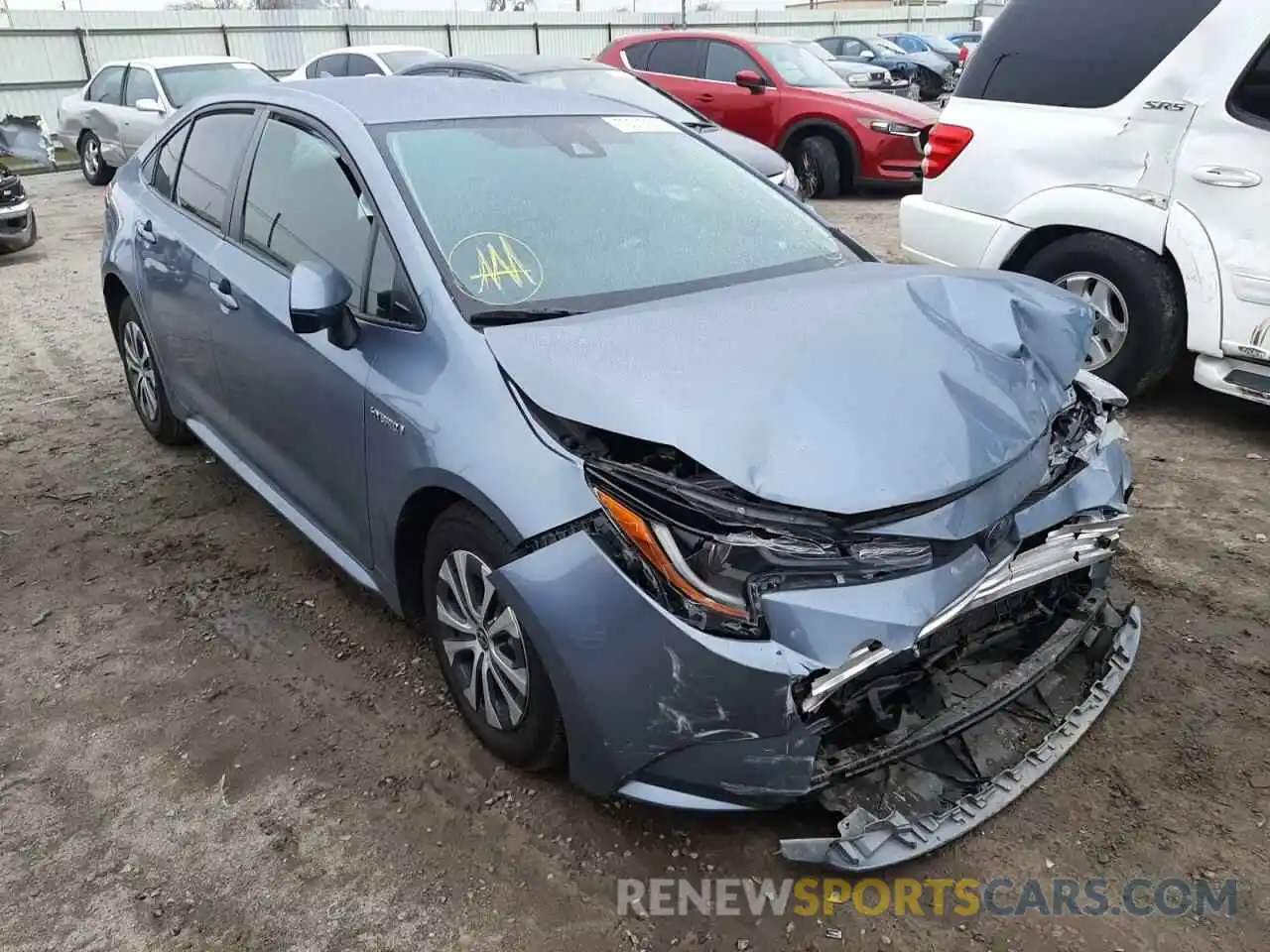 1 Photograph of a damaged car JTDEAMDE6MJ020771 TOYOTA COROLLA 2021