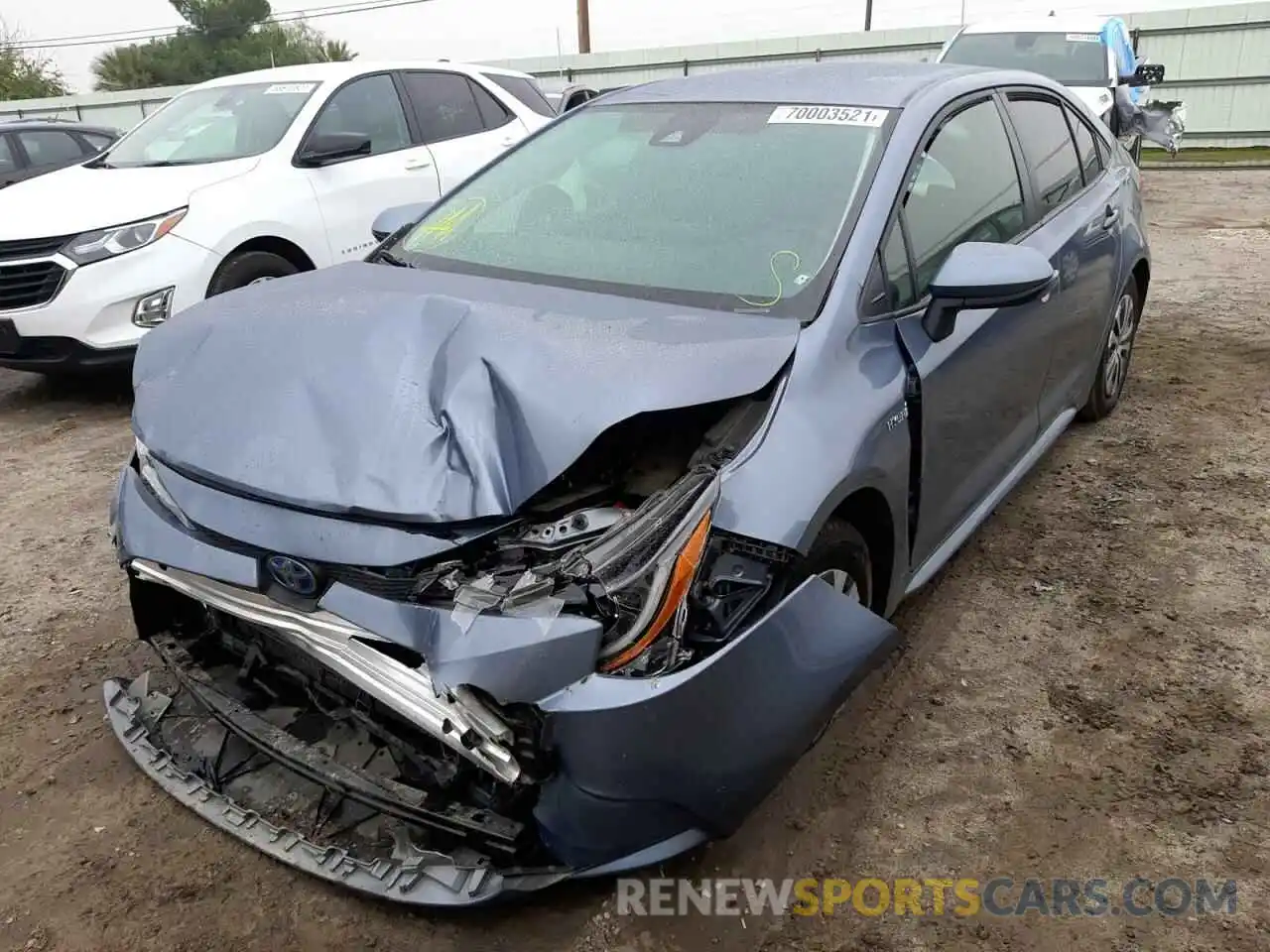 2 Photograph of a damaged car JTDEAMDE6MJ020771 TOYOTA COROLLA 2021