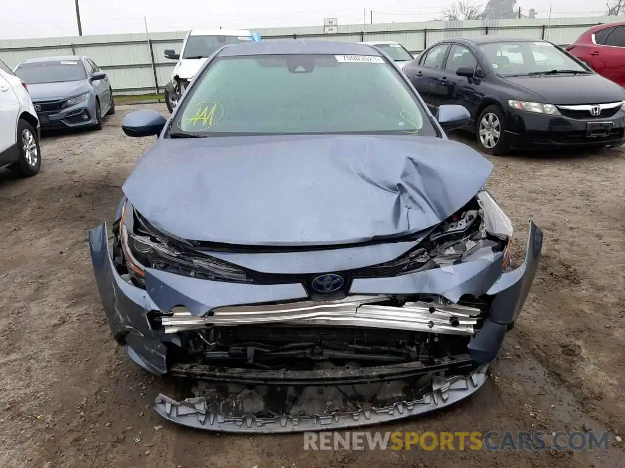 9 Photograph of a damaged car JTDEAMDE6MJ020771 TOYOTA COROLLA 2021