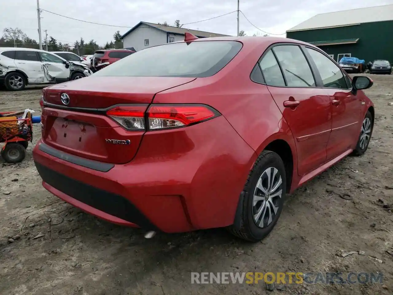 4 Photograph of a damaged car JTDEAMDE6MJ021242 TOYOTA COROLLA 2021