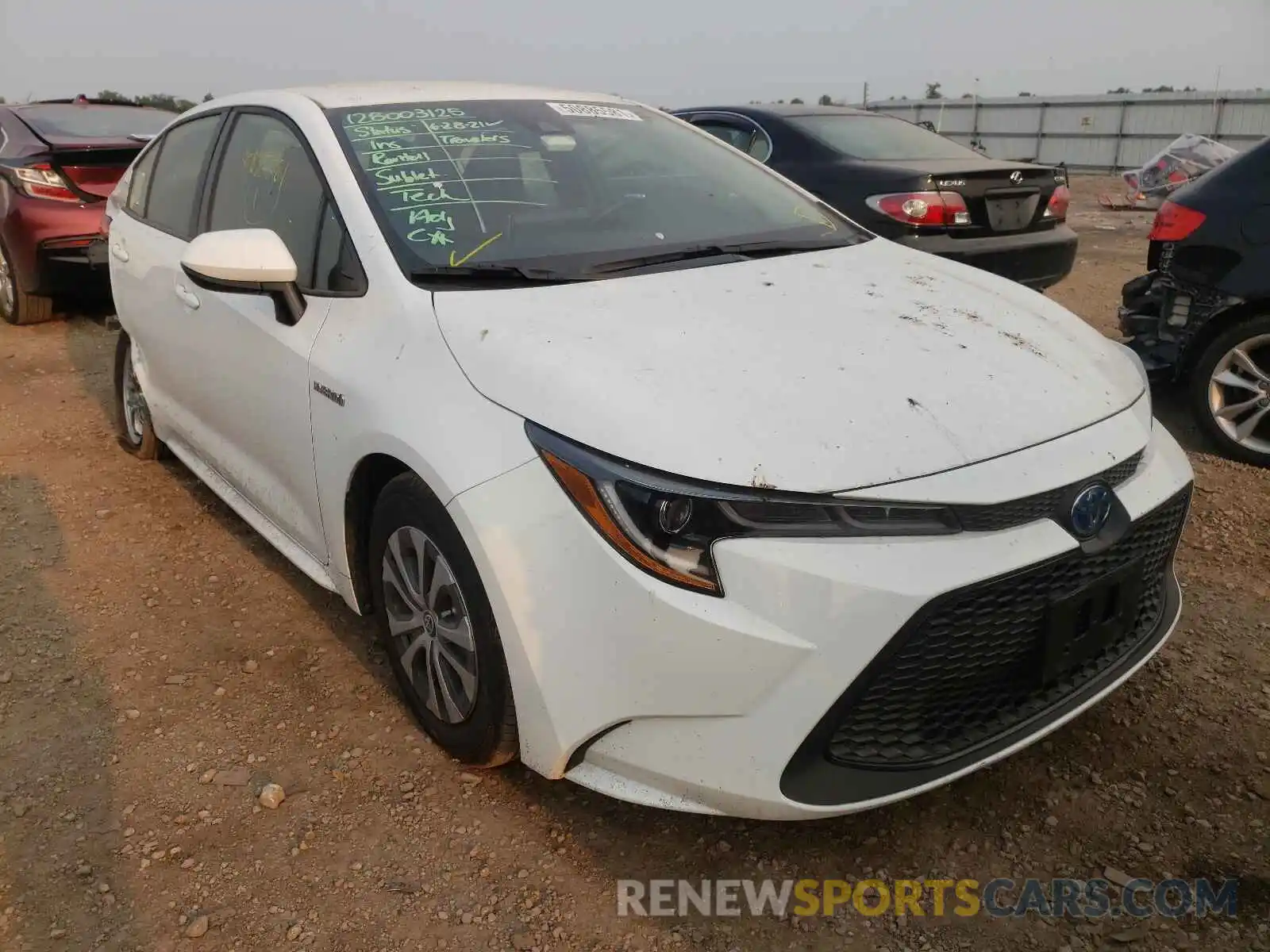 1 Photograph of a damaged car JTDEAMDE6MJ021404 TOYOTA COROLLA 2021