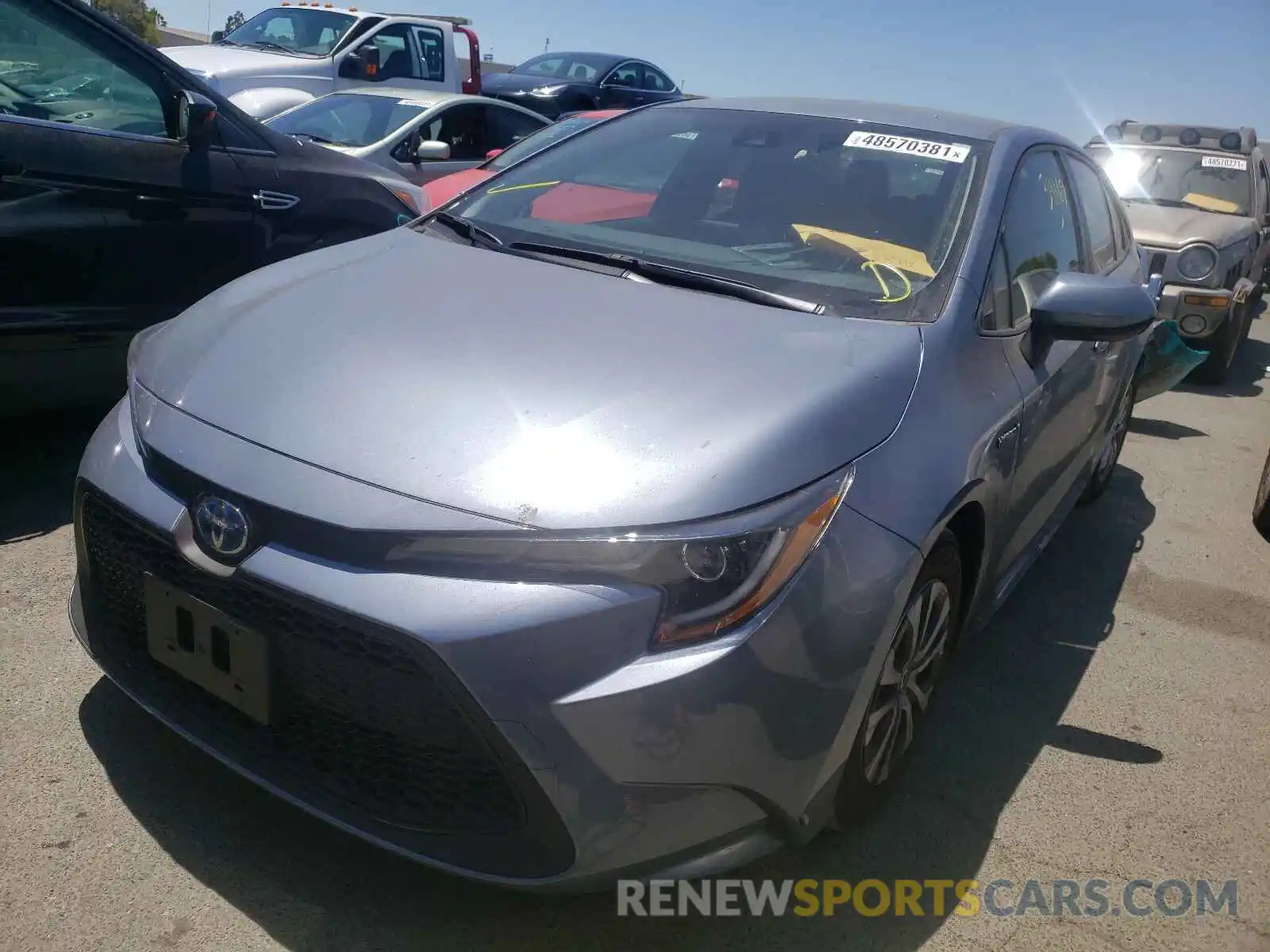 2 Photograph of a damaged car JTDEAMDE6MJ021855 TOYOTA COROLLA 2021