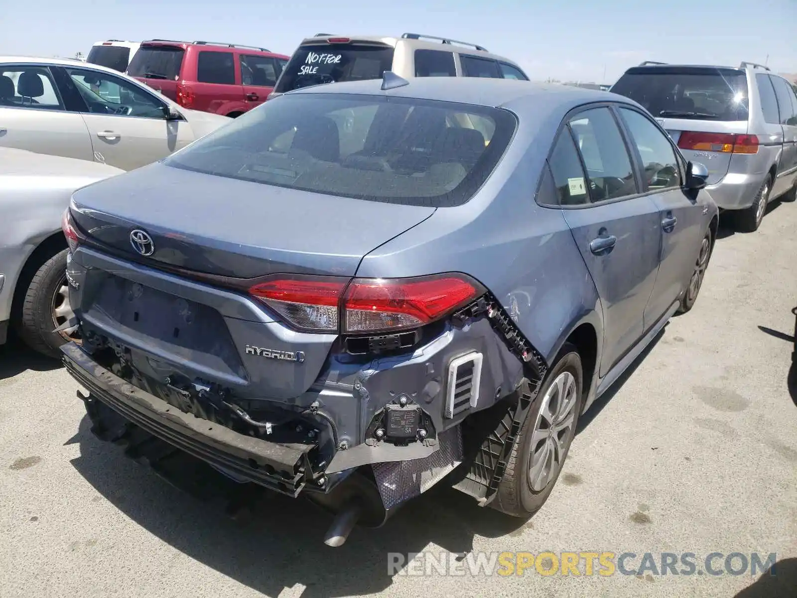 4 Photograph of a damaged car JTDEAMDE6MJ021855 TOYOTA COROLLA 2021