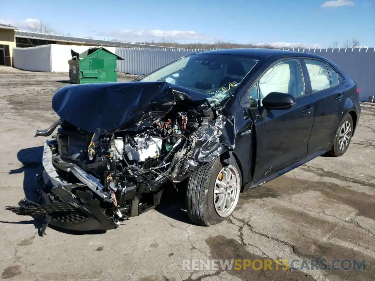 2 Photograph of a damaged car JTDEAMDE6MJ023802 TOYOTA COROLLA 2021