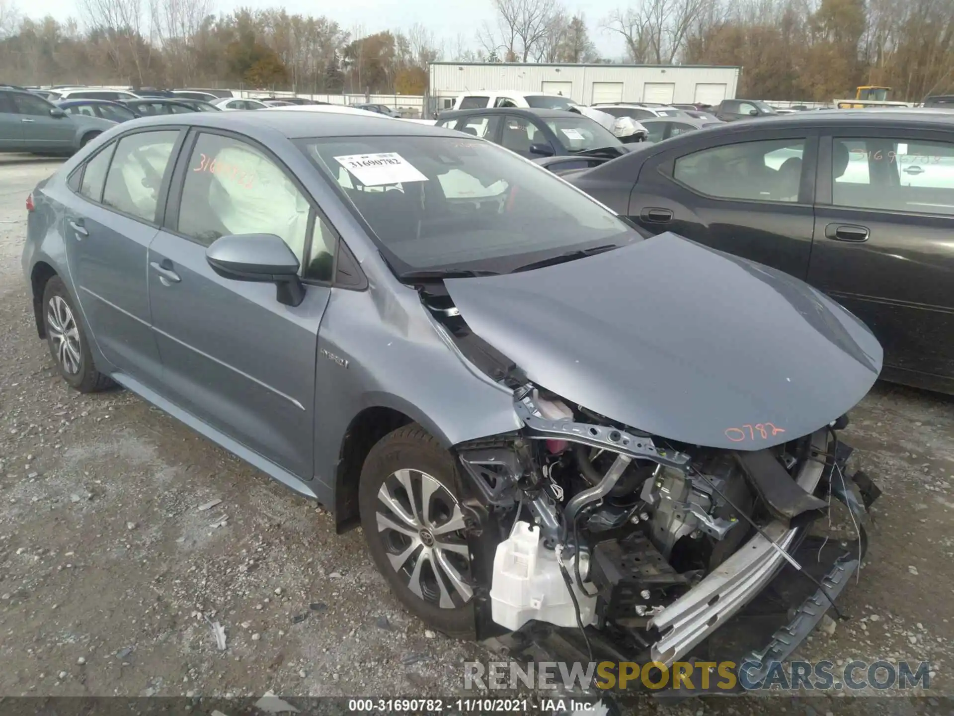 1 Photograph of a damaged car JTDEAMDE6MJ024433 TOYOTA COROLLA 2021