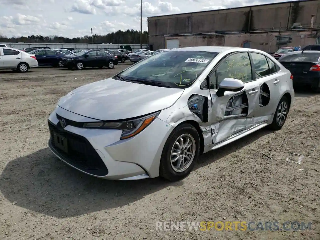 2 Photograph of a damaged car JTDEAMDE6MJ024576 TOYOTA COROLLA 2021