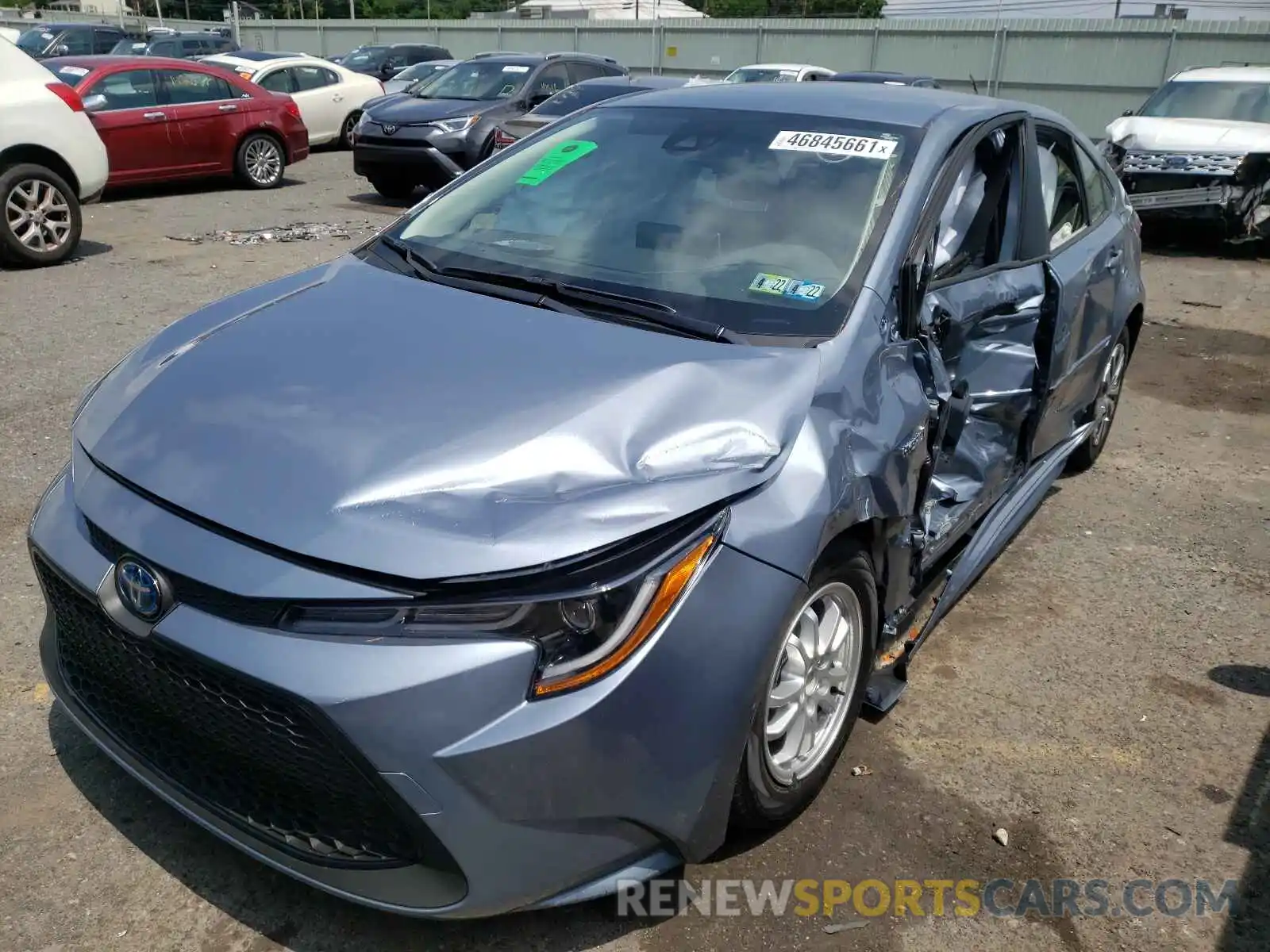 2 Photograph of a damaged car JTDEAMDE6MJ026845 TOYOTA COROLLA 2021