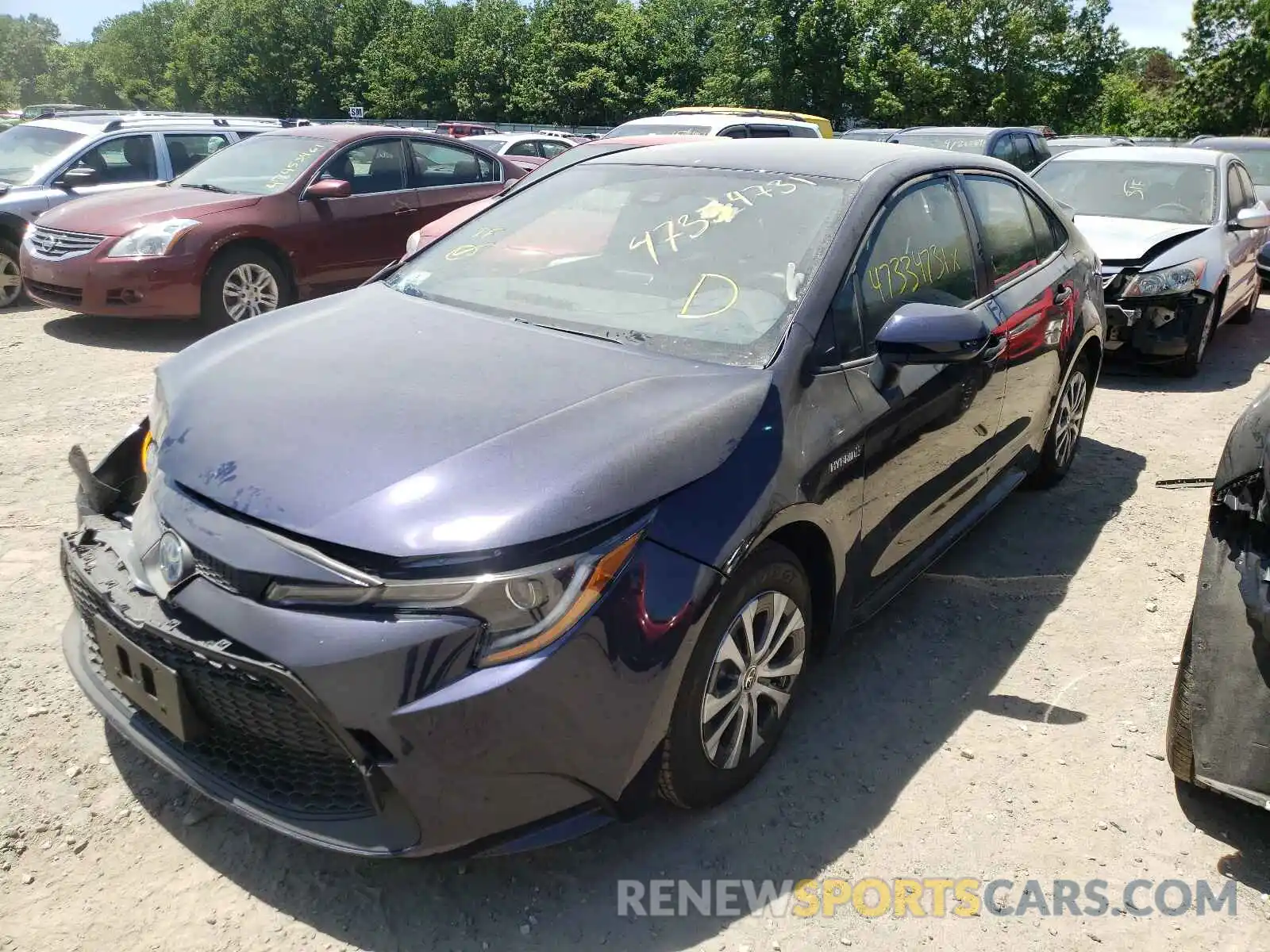 2 Photograph of a damaged car JTDEAMDE6MJ027204 TOYOTA COROLLA 2021