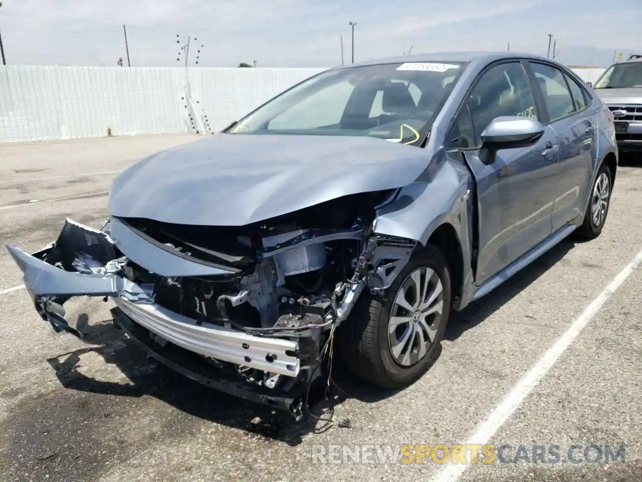 2 Photograph of a damaged car JTDEAMDE6MJ027848 TOYOTA COROLLA 2021