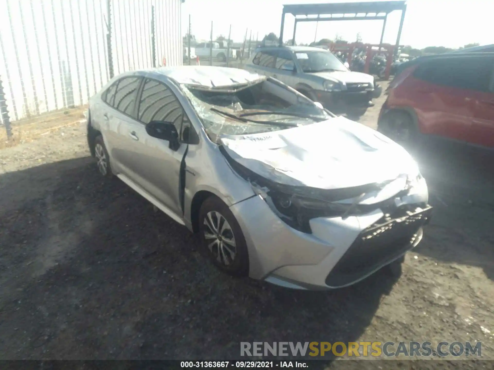 1 Photograph of a damaged car JTDEAMDE6MJ030801 TOYOTA COROLLA 2021