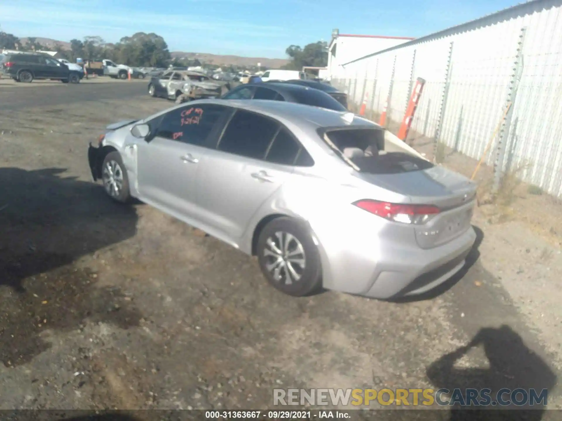 3 Photograph of a damaged car JTDEAMDE6MJ030801 TOYOTA COROLLA 2021