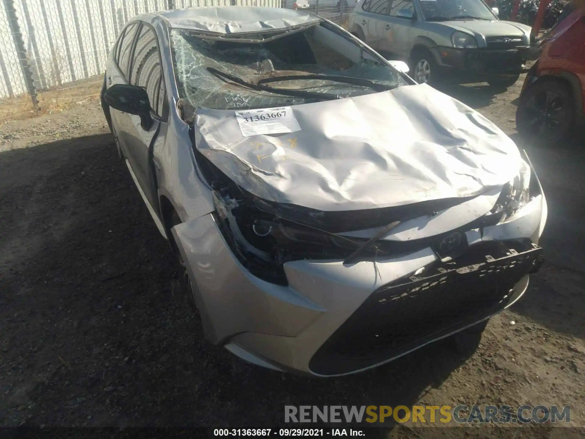 6 Photograph of a damaged car JTDEAMDE6MJ030801 TOYOTA COROLLA 2021