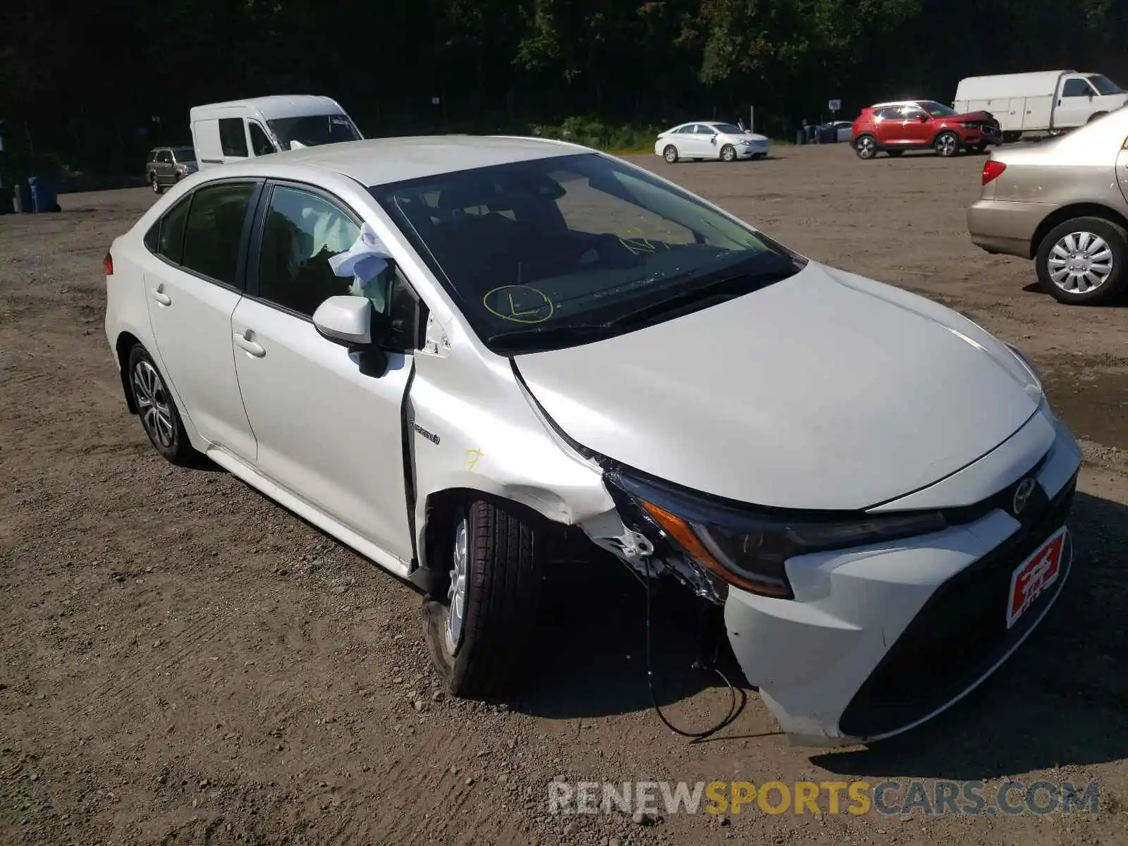 1 Photograph of a damaged car JTDEAMDE6MJ034217 TOYOTA COROLLA 2021