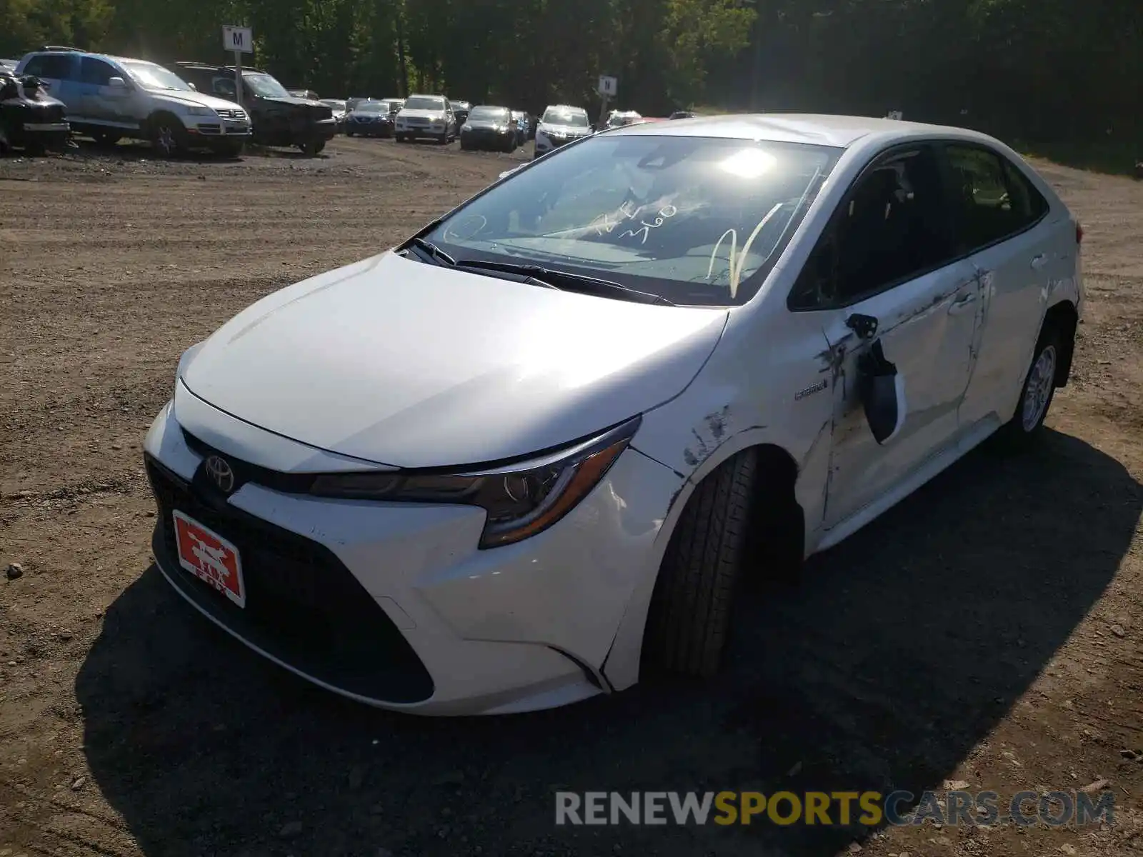 2 Photograph of a damaged car JTDEAMDE6MJ034217 TOYOTA COROLLA 2021