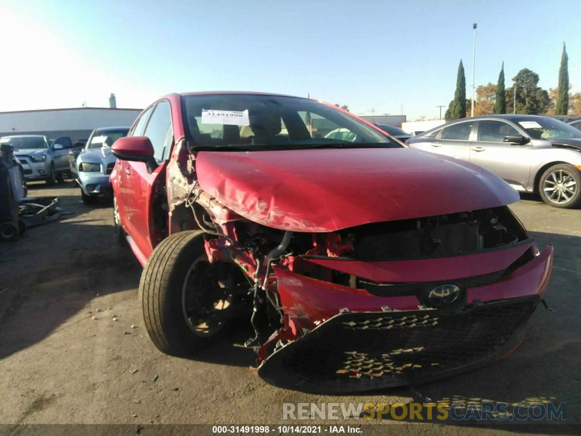 6 Photograph of a damaged car JTDEAMDE7MJ000576 TOYOTA COROLLA 2021