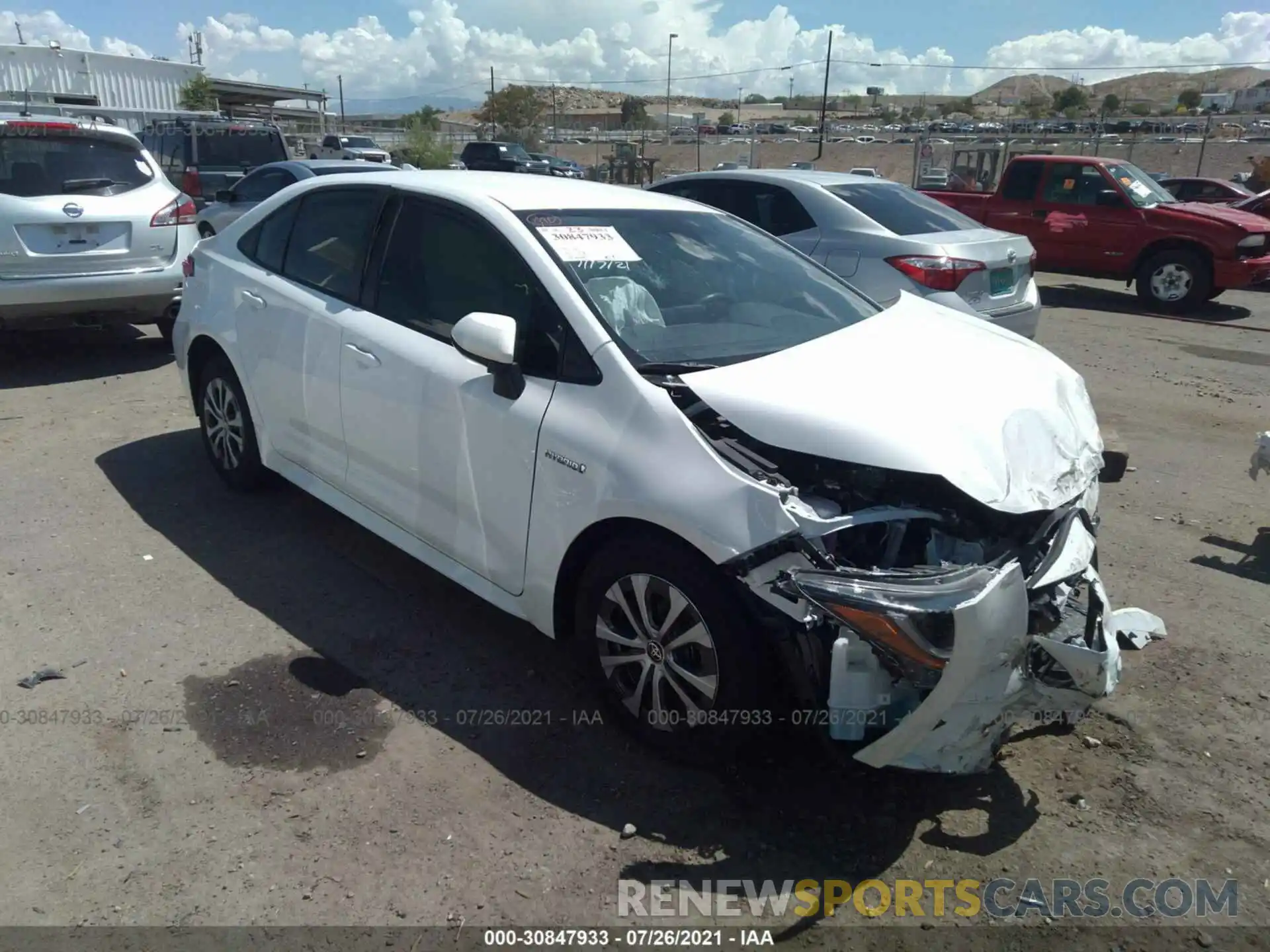 1 Photograph of a damaged car JTDEAMDE7MJ000691 TOYOTA COROLLA 2021