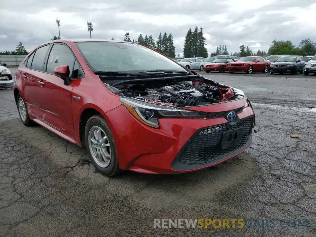 1 Photograph of a damaged car JTDEAMDE7MJ001016 TOYOTA COROLLA 2021