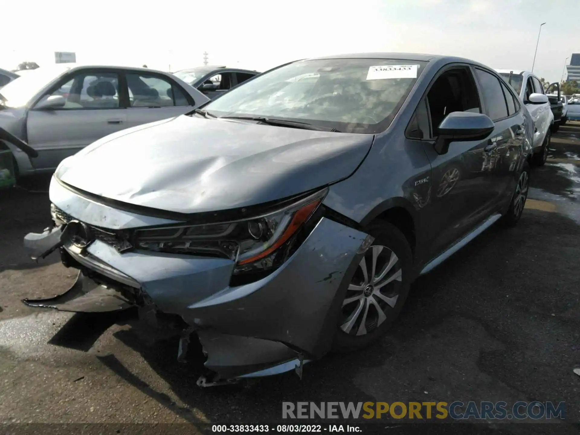 2 Photograph of a damaged car JTDEAMDE7MJ002988 TOYOTA COROLLA 2021