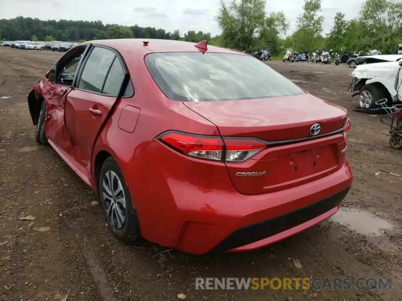 3 Photograph of a damaged car JTDEAMDE7MJ003252 TOYOTA COROLLA 2021