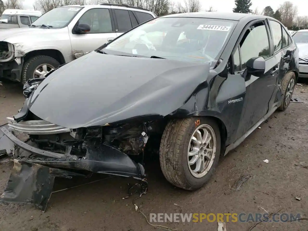 2 Photograph of a damaged car JTDEAMDE7MJ004031 TOYOTA COROLLA 2021