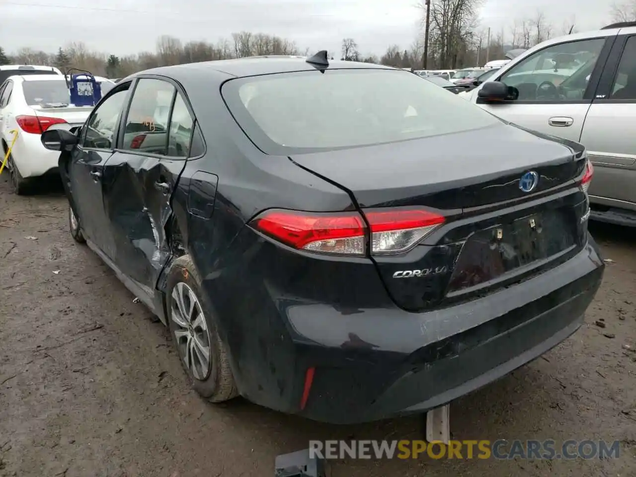 3 Photograph of a damaged car JTDEAMDE7MJ004031 TOYOTA COROLLA 2021