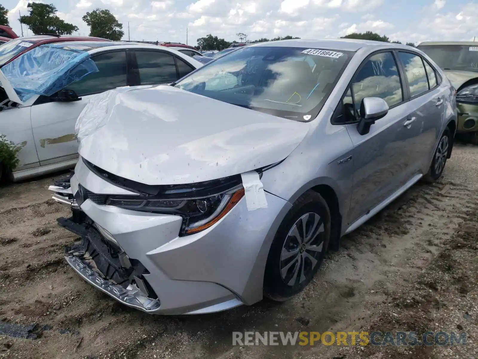 2 Photograph of a damaged car JTDEAMDE7MJ004207 TOYOTA COROLLA 2021