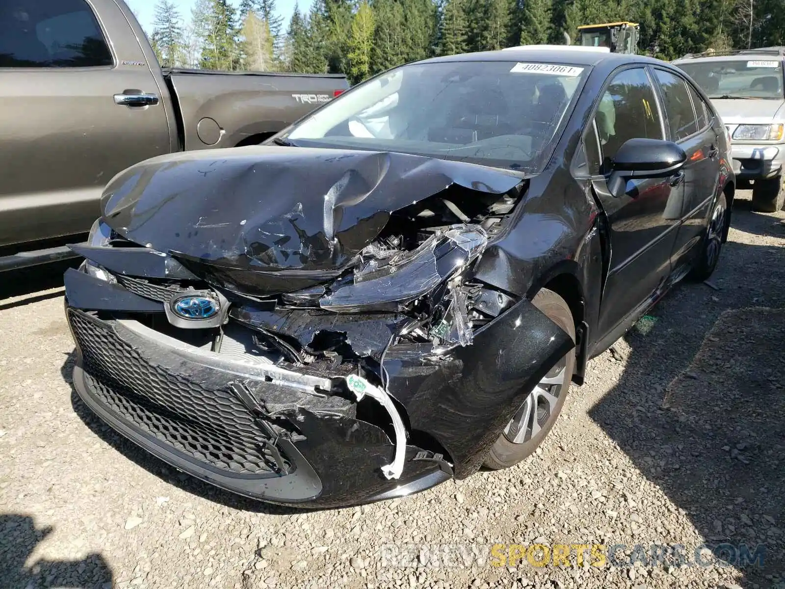 2 Photograph of a damaged car JTDEAMDE7MJ005387 TOYOTA COROLLA 2021