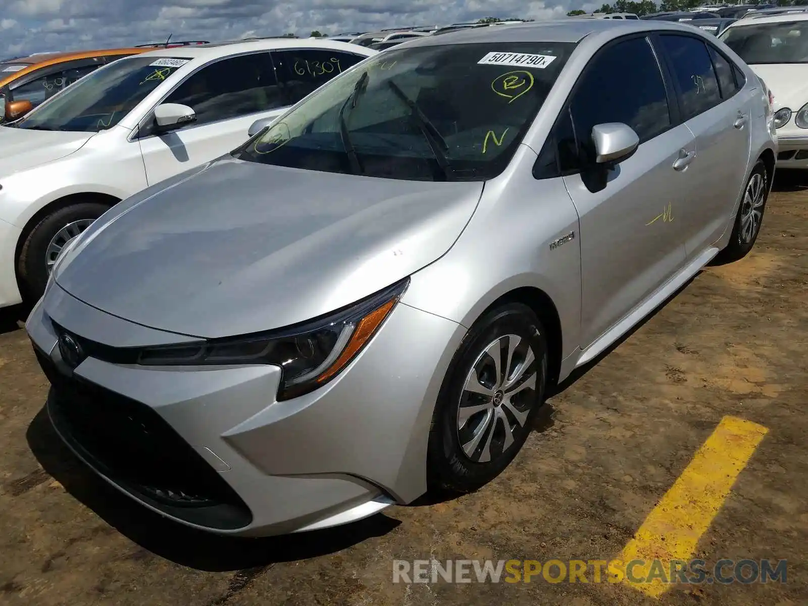 2 Photograph of a damaged car JTDEAMDE7MJ005471 TOYOTA COROLLA 2021