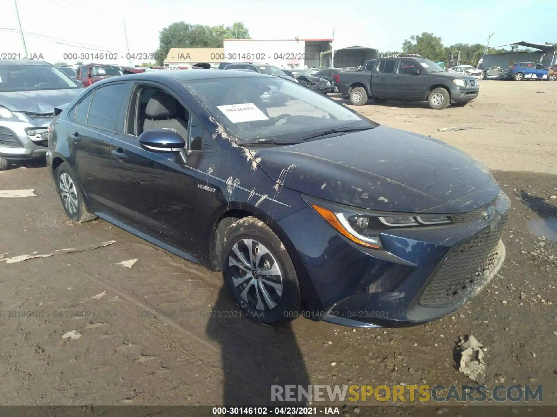 1 Photograph of a damaged car JTDEAMDE7MJ005793 TOYOTA COROLLA 2021