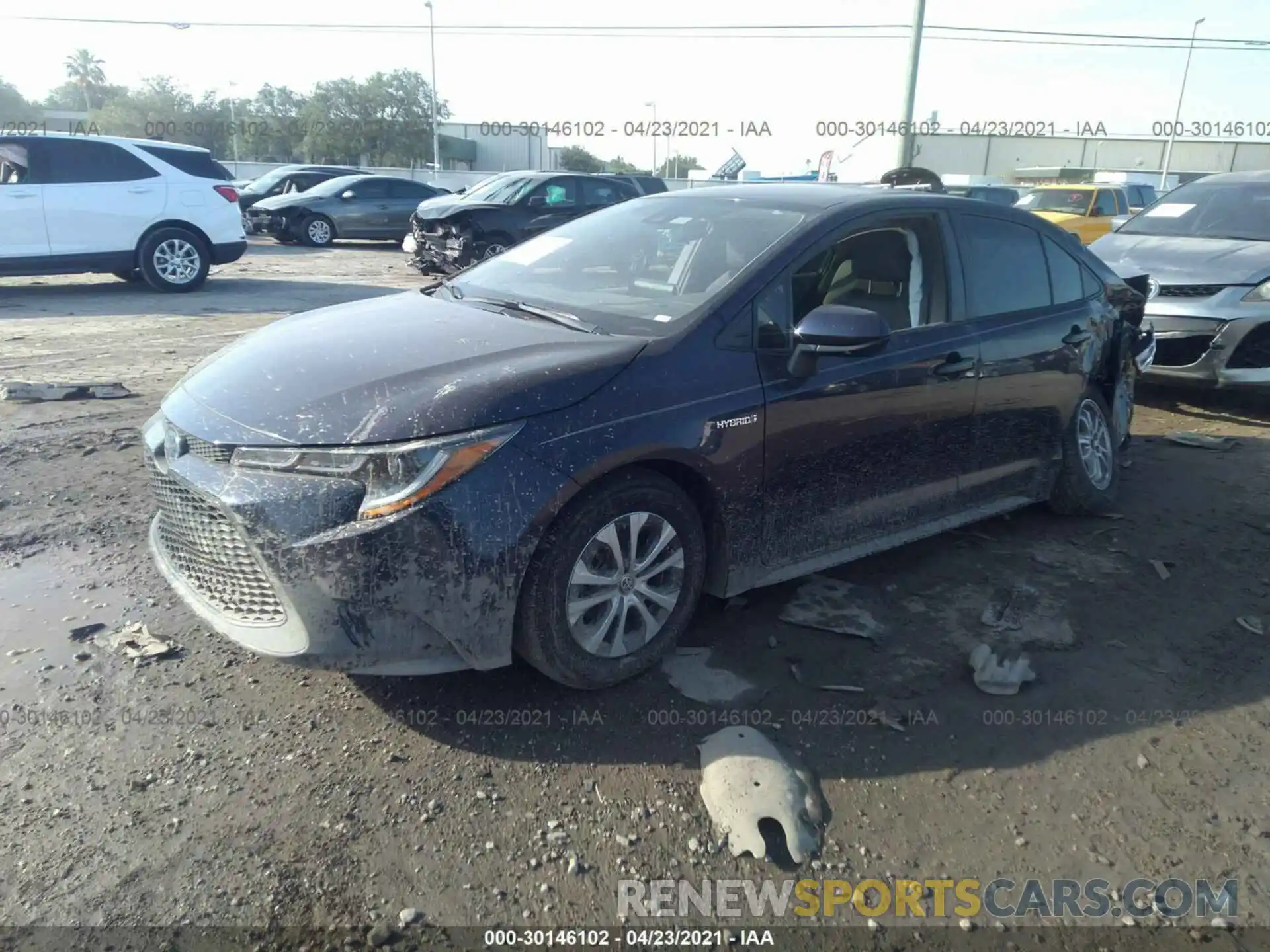 2 Photograph of a damaged car JTDEAMDE7MJ005793 TOYOTA COROLLA 2021