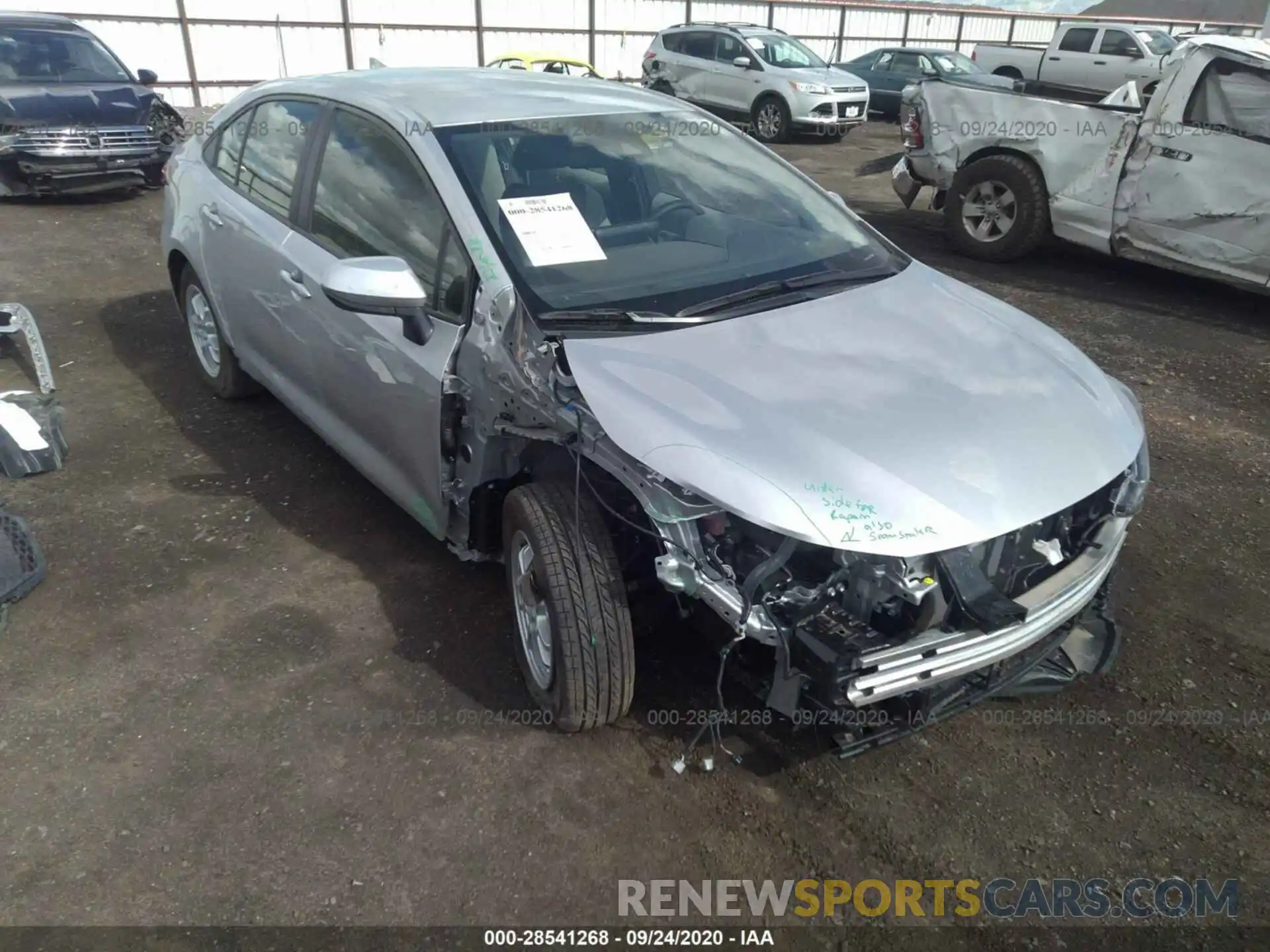 1 Photograph of a damaged car JTDEAMDE7MJ007138 TOYOTA COROLLA 2021