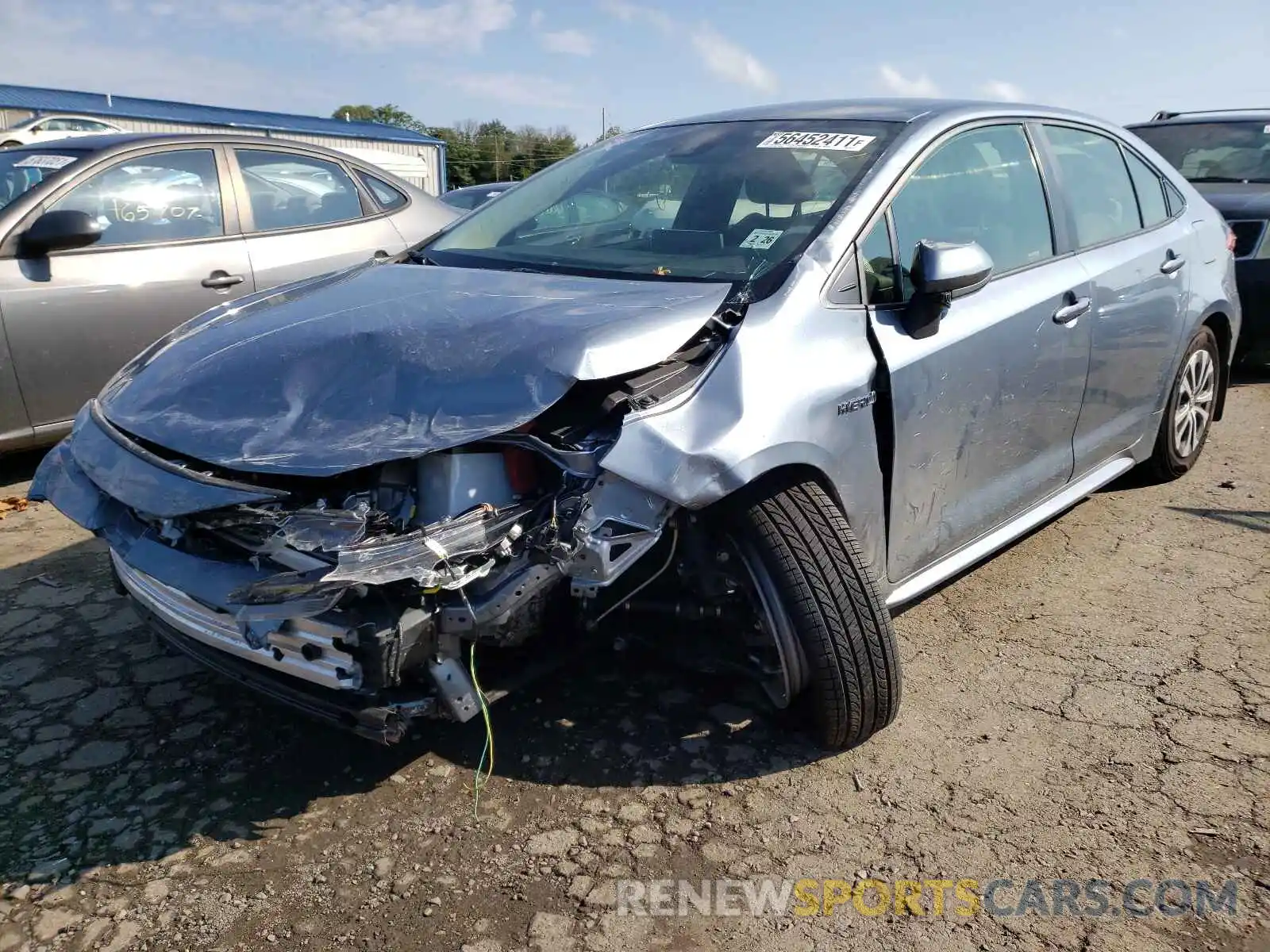 2 Photograph of a damaged car JTDEAMDE7MJ007396 TOYOTA COROLLA 2021