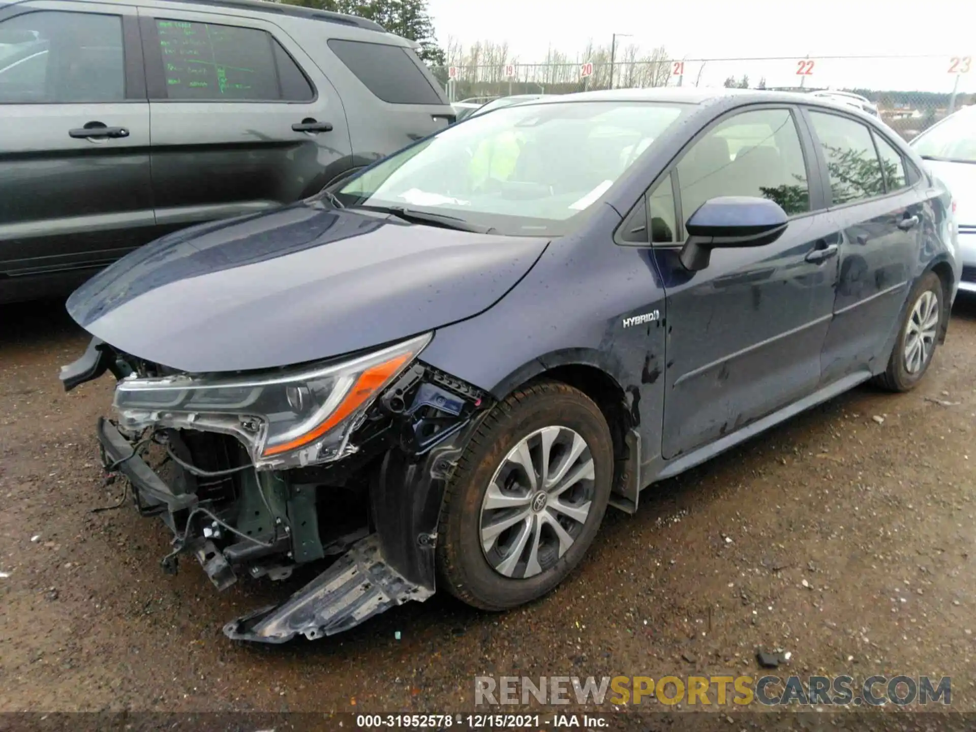 2 Photograph of a damaged car JTDEAMDE7MJ008838 TOYOTA COROLLA 2021