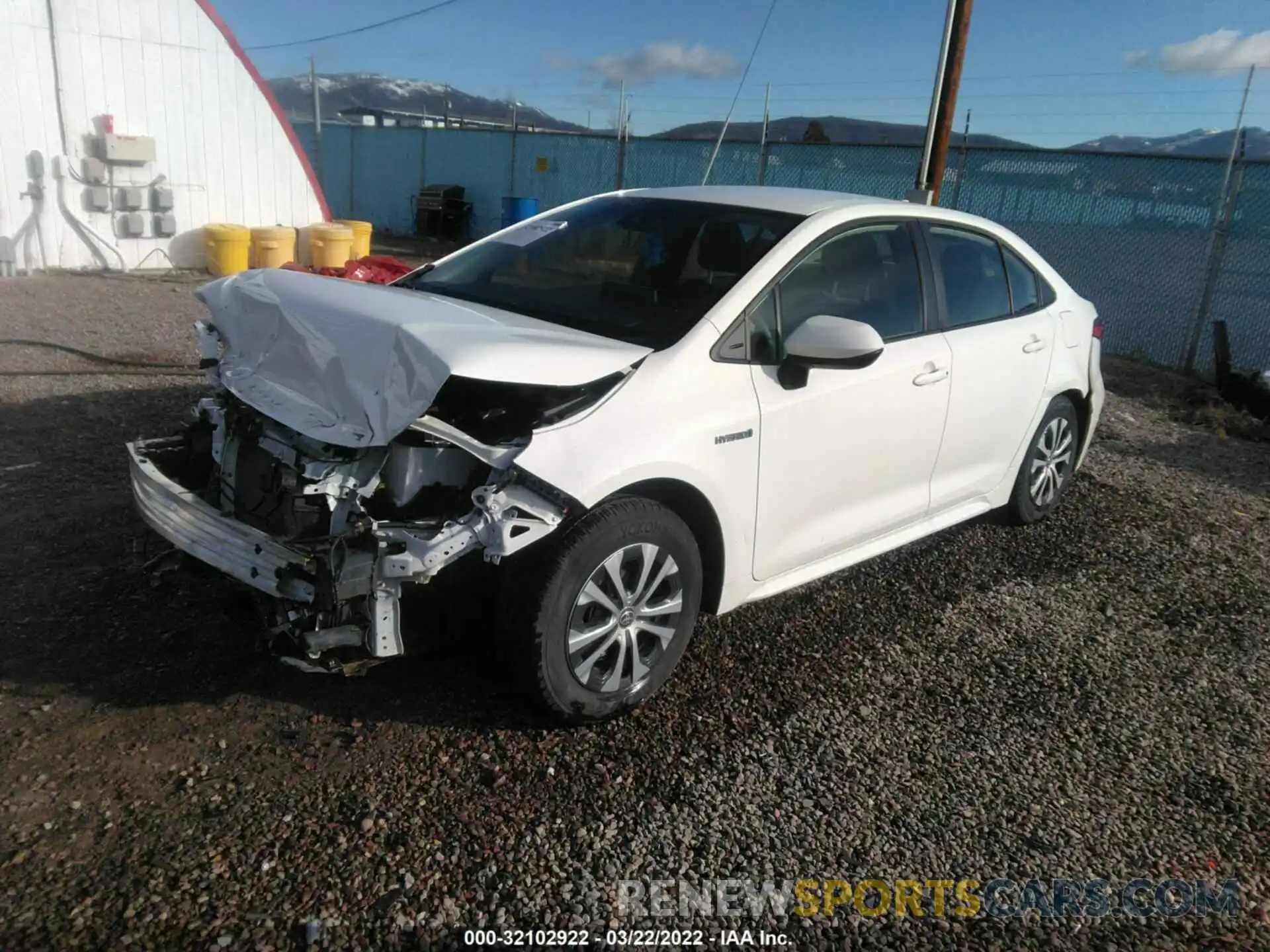 2 Photograph of a damaged car JTDEAMDE7MJ008953 TOYOTA COROLLA 2021