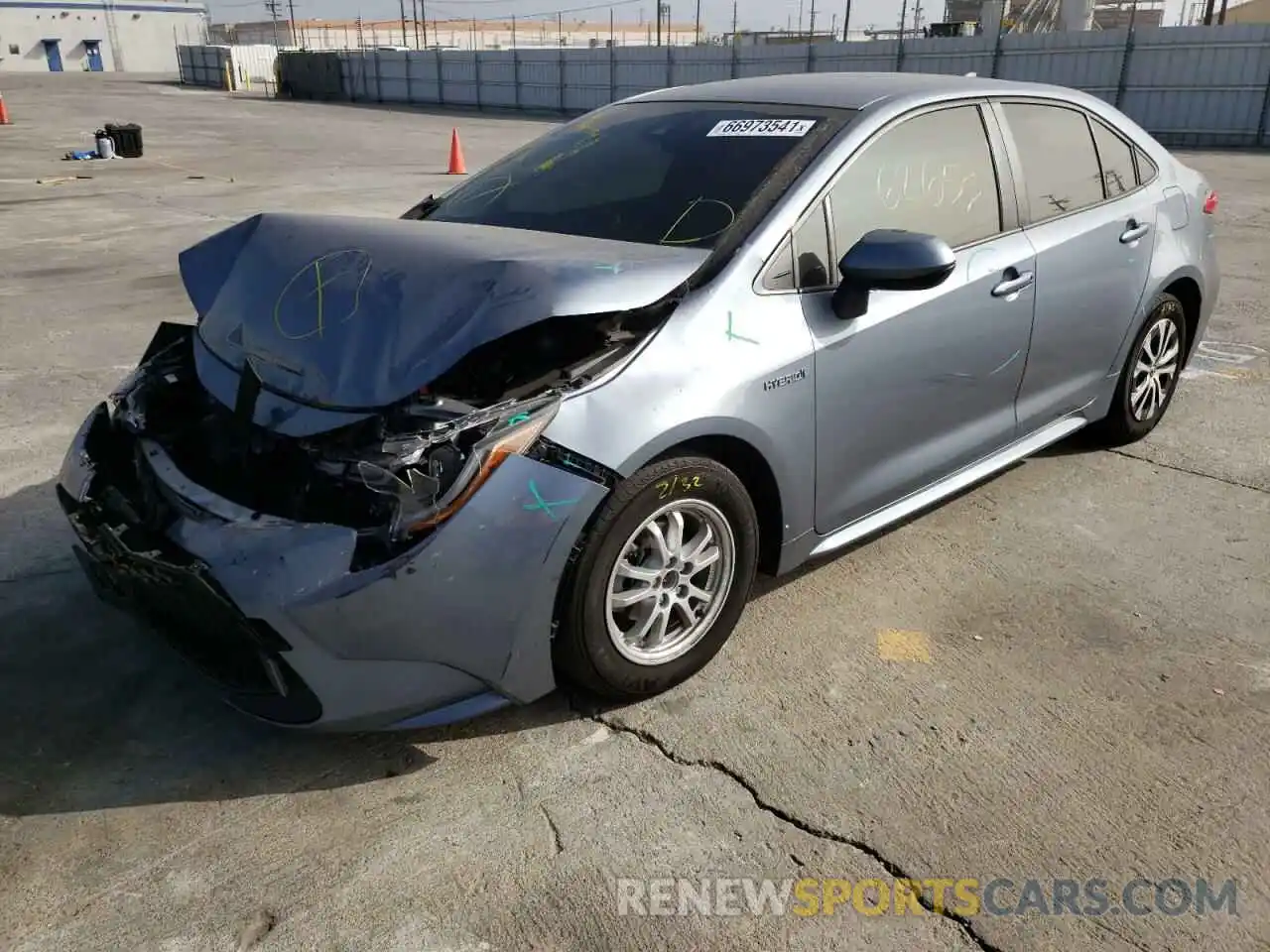 2 Photograph of a damaged car JTDEAMDE7MJ009388 TOYOTA COROLLA 2021