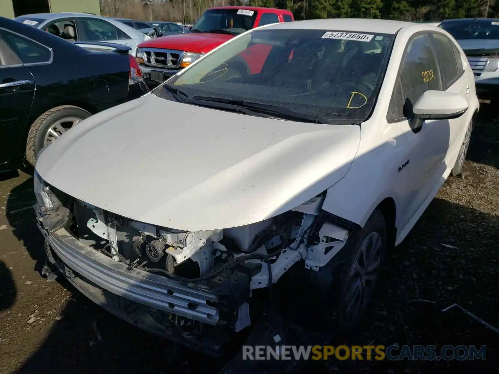 2 Photograph of a damaged car JTDEAMDE7MJ010203 TOYOTA COROLLA 2021