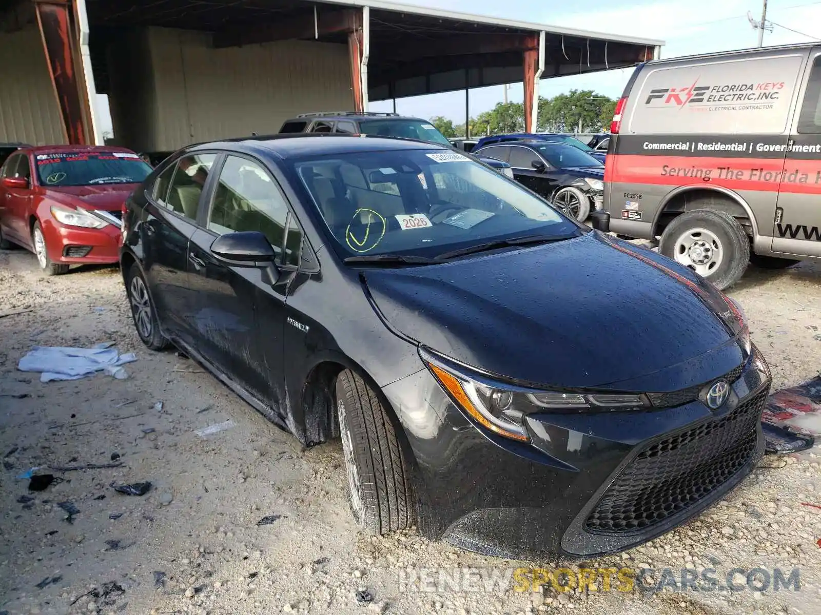 1 Photograph of a damaged car JTDEAMDE7MJ010797 TOYOTA COROLLA 2021